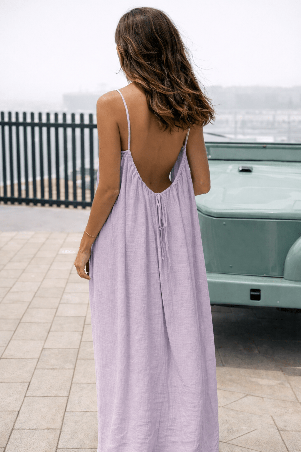 Women Backless Slip Dress, Open Back Sleeveless Maxi Sundress, Casual Loose Summer Loungewear, Beach Party Dress, Vacation Outfit