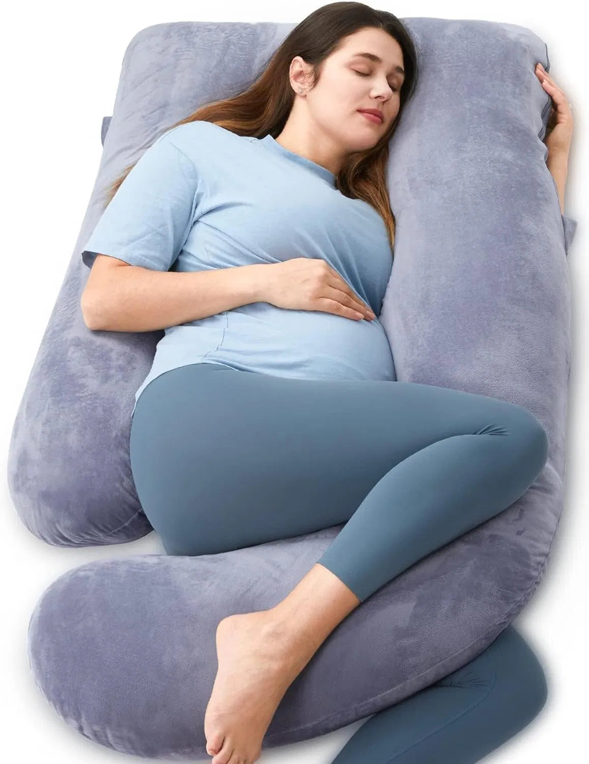 Full Body Support Pillow with Adjustable Wedge — Side Sleeper Pillow for Comfort & Pressure Relief