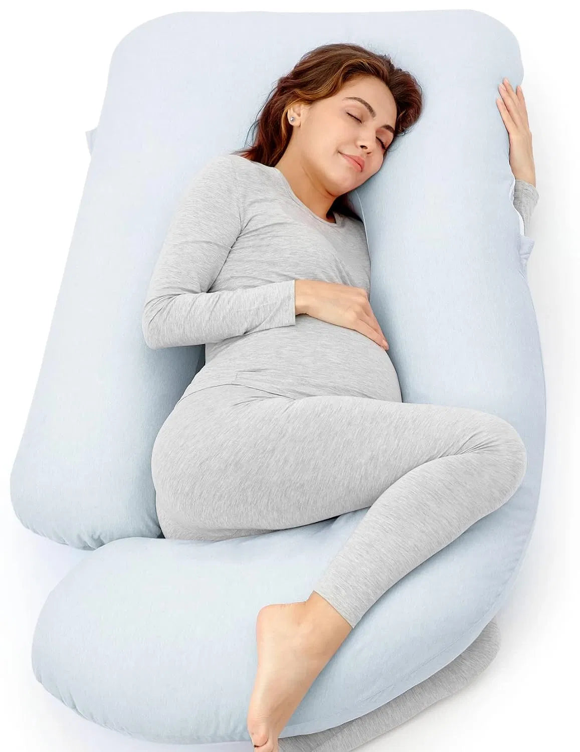 Full Body Support Pillow with Adjustable Wedge — Side Sleeper Pillow for Comfort & Pressure Relief