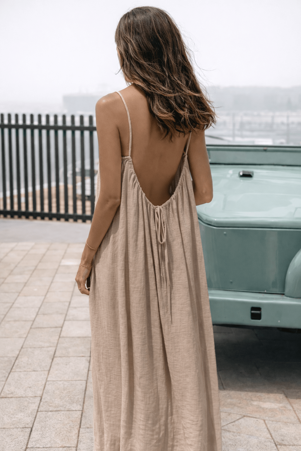 Women Backless Slip Dress, Open Back Sleeveless Maxi Sundress, Casual Loose Summer Loungewear, Beach Party Dress, Vacation Outfit
